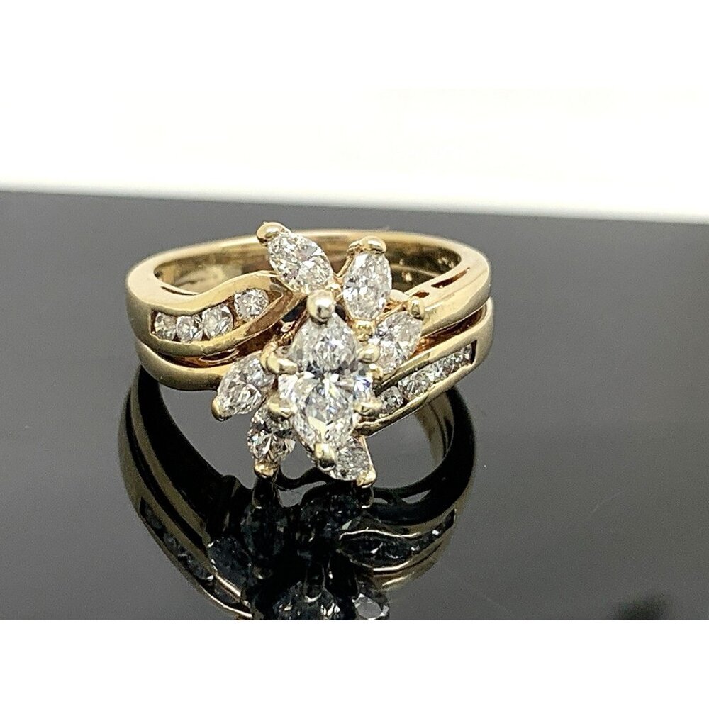 Engagement Ring Diamond 14K Yellow Gold Wedding 1.00ctw Women's Jewelry Size 6.5
